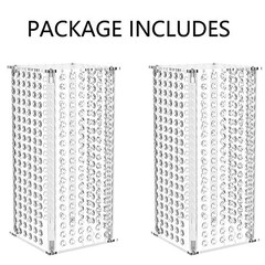 Elegant 15.7″ Tall Flower Vases – 2 Pcs Geometric Centerpieces for Weddings & Pa