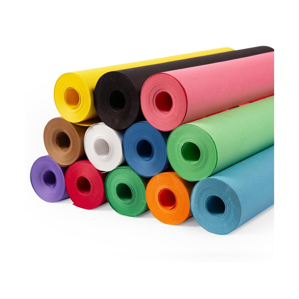 18″ x 1200″ (100 ft) USA-Made Multi-Color Construction Paper Rolls, 45 lbs/66…