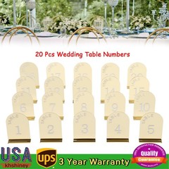 20PCS Gold Table Numbers Acrylic Party Table Numbers Wedding Table Numbers Sign