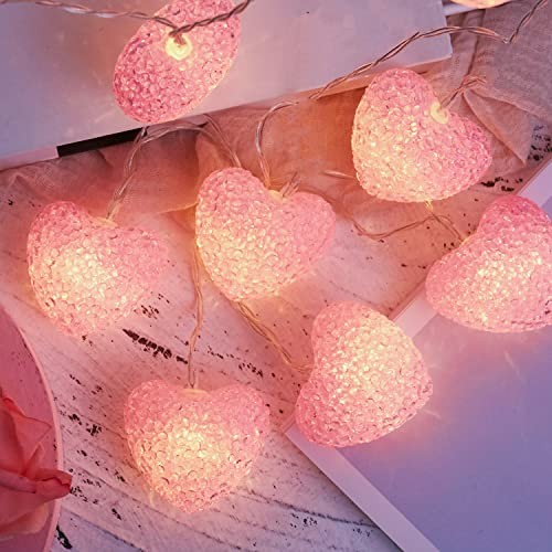 Large Heart String Lights for Valentines Day, Home Decorations Lights with
