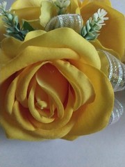 Hand Made wrist Corsage and boutonniere Set