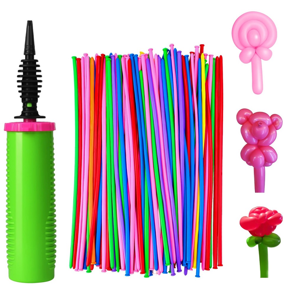 ouyili 100Pcs 260 Balloons 48″, 260 long with 1 Hand Pump