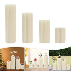 4PCS Cylinder Pedestal Flower Stands Wedding Cake Flowers Display Stand