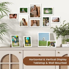 Heimlove White Collage Picture Frames Set of 12,Two 8×10,Two 6×8,Four 5×7,Fou…