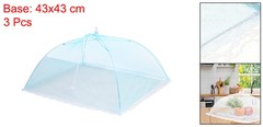 3 Pcs Large and Tall Food Covers 17″ Mesh Food Covers for Outdoors, Blue