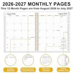 2026-2027 Teacher Planner, Lesson Planner from August 8″ x 10″ Crushed-Flower