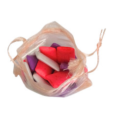 Peach Organza Gift Bags Multiple Sizes in Sets of 20, 50 or 100