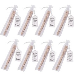 50 Sets Wooden Folding Hand Fans with Organza Bags & Thank You Tags – Wedding Fa