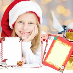 100 Sheets Christmas Stationary Paper 8.5×11 inch White and Red