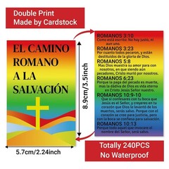 Fankya 240pcs Spanish Gospel Tracts Plan of Salvation 3.5 x 2.24 In, bright 1