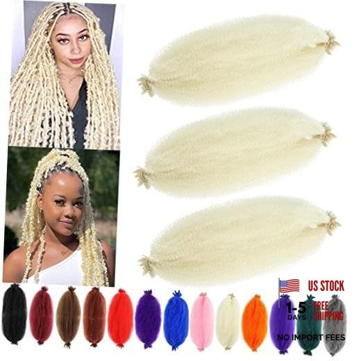 Afro Twist Hair 12Inch 3Packs Springy Twist Braids 12 Inch (Pack of 3) 613#