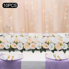 Party Dining Table Flower 10Pcs Artificial Flowers Dusty Rose Floral Arrangement