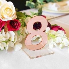 OnDisplay Luxe Laser Cut Mirrored Acrylic Wedding/Party/Event Table Numbers