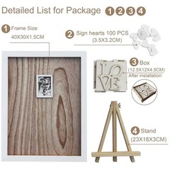 Drop Top Frame with Wooden Hearts