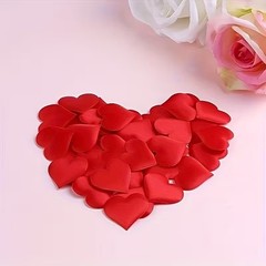 Heart Shape padded satin petals  Scatter for Valentine’s Day Wedding Decorations