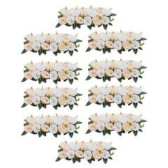 Party Dining Table Flower 10Pcs Artificial Flowers Dusty Rose Floral Arrangement