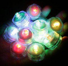 Multi-Color Changing LED superbright tealights, 12 – Candles Battery operated