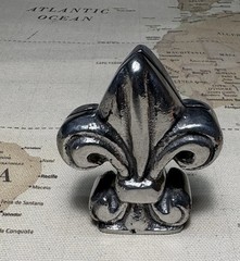 Fleur De Lis Place Card Holder/ Paper Weight •Brinson & Collins•Handcrafted•NWOT
