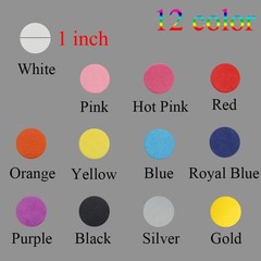 White Confetti 1 inch Paper Circles for 1.6 Ounce (Pack of 1),