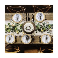 100 Pcs Charger Plates Bulk 13 Inch/Gold Charger Plate 13 in Round Matte Reef…