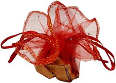 100pcs Sheer Organza Favor Bags Round Drawstring Organza Pouches -10.2″ Diameter