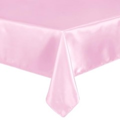 72 Inch Satin Square Tablecloth Overlay Pcs Square Tablecloth Cover, 6 Pink