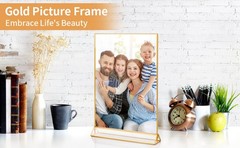 Svr Gold Acrylic Sign Holder, Wedding Table Fres Vertical,