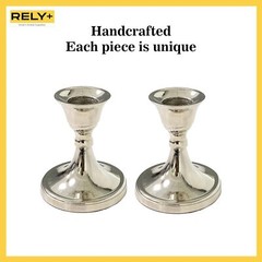 Silver Candle Holder Set of 2 – Decorative Taper Stick
