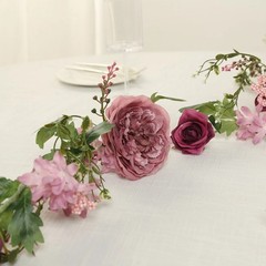DUSTY ROSE 6 ft Artificial Rose Peony Flower Garland Wedding Party Decorations