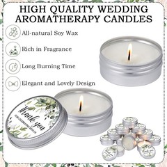 MTLEE 50 Pcs Greenery Wedding Candles Gift Favors for Guests 1 Oz Lavender…