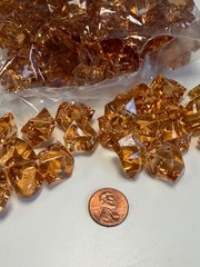 Decorative Acrylic Crystal Gems Colors Ice Rocks light orange 1 lb