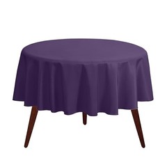 Round Tablecloth – 70 Inch Round Table Cloth for 24 to 48 70″ (Round) Purple