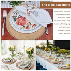 Yunlly Set of 48 Burlap Round Placemats Bulk Burlap Circle Rustic Table Decor…