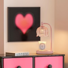 MEIXISUE Pink Candle Warmer Lamp with 4.7 x 7 x 11.81 inches, flower