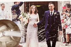 Wedding Confetti Streamer Celebration White No Mess Streamer Throwers 6 Per Box