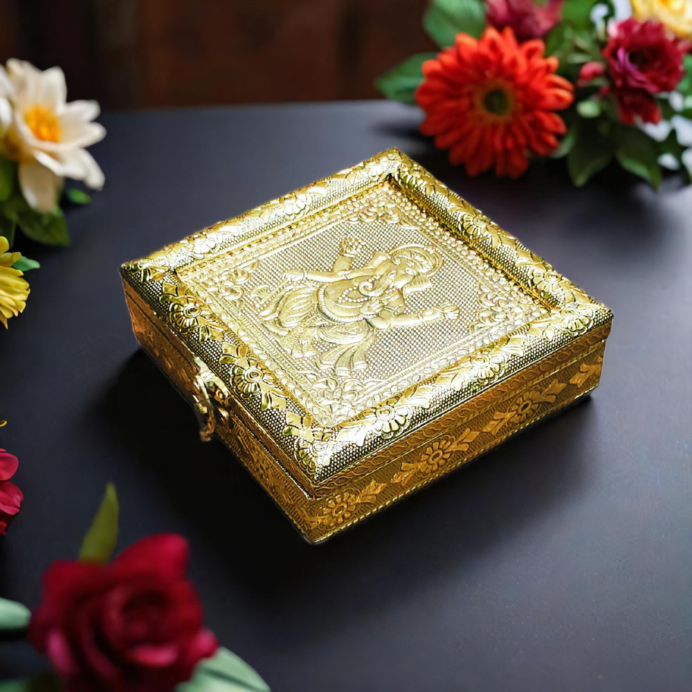 Wooden Gift Box Ganesha Dry Fruit Box Indian Return gift Box Wedding Favor Gift