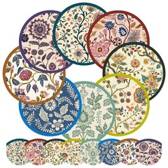 SUJJY 16 Pack Mughal Blooms Foldable Hand Fans with 8 7.8 inches, Multicolor
