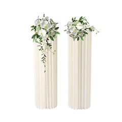 2Pcs Honeycomb Cardboard Centrepiece Vase, Foldable Floral Dessert Display Stand