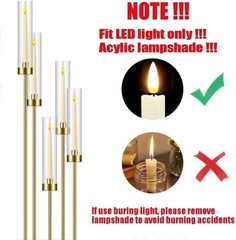 Gold 42in 1 Set Candelabra Centerpiece for Weddings & Events