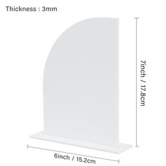 10 Pack White Acrylic Half Arch Sign with Stand | 5×7 Inch Half Arch Acrylic …