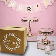 KALEFO Kraft Card Box Wedding Favors Post Box Cardboard Wedding Party Decor