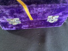 Silver Plated Champagne Flutes X 2, Purple Velvet Box