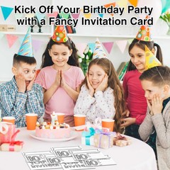 10th Birthday Invitations, 25 Double-Sided Invitation Cards with 25 Envelopes…