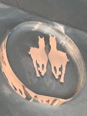Acrylic Galloping Horses Western Cake Topper