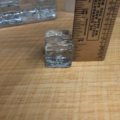 16 Pottery Barn Place Card Holders Clear Glass Cubes Wedding Shower Display Set