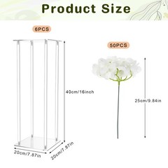 Tall Acrylic Wedding Flower Stand Centerpieces Clear Elegant Vase Column Stand..
