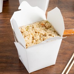 25 WHITE Quart Chinese Take Out Box 26 oz Food Pail Party Favor Wedding Candy