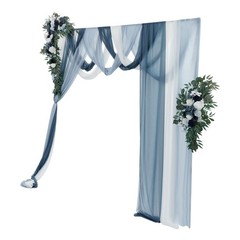 Decorative Artificial Flowers Artificial Wedding Arch Flower Kit With Drapes