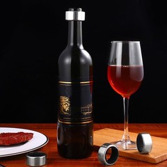 12pcs Stainless Steel Wine Bottle Collars: Classy 4x4x2cm, Assorted Color