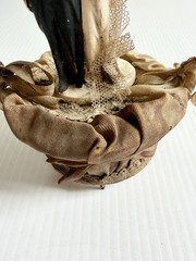 Vintage Antique Wedding Cake Topper Chalkware Bride & Groom, Flowers, For Decor